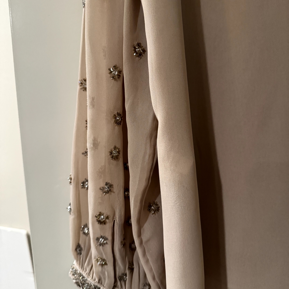 Chico's Beige Metallic Studded Blouse - Picture 9 of 10
